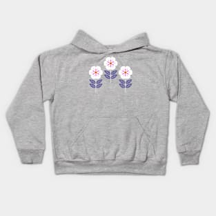 Mod Scandinavian flowers Kids Hoodie